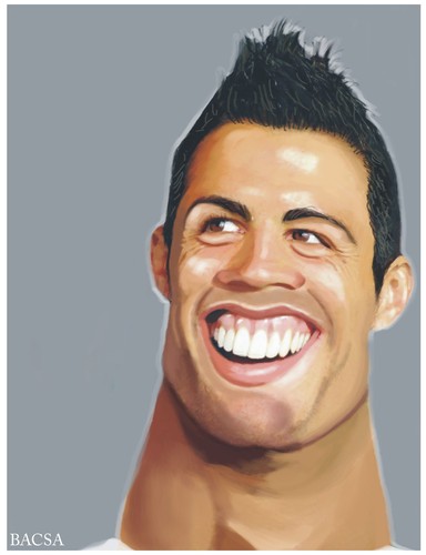 Cartoon: Cristiano Ronaldo (medium) by bacsa tagged ronaldo