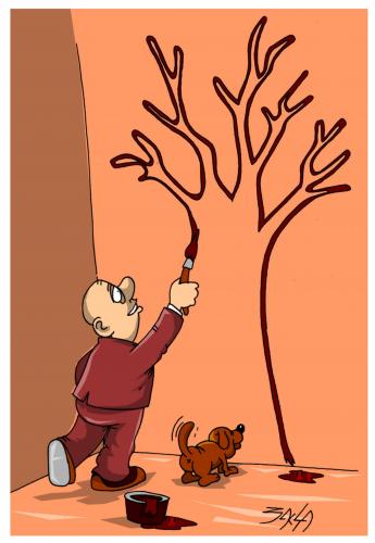 Cartoon: dog friend (medium) by bacsa tagged dog,friend