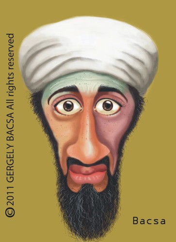 Cartoon: Osama Bin Laden (medium) by bacsa tagged bin,laden