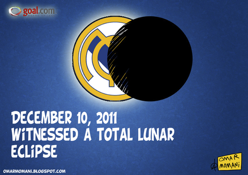 Cartoon: Real Madrid eclipse (medium) by omomani tagged eclipse,la,liga,real,madrid,spain