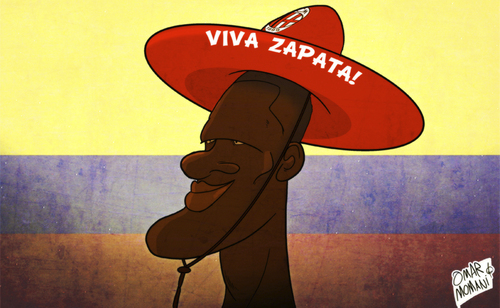 Cartoon: VIVA ZAPATA! (medium) by omomani tagged ac,milan,colombia,cristian,zapata