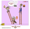 Cartoon: Gijon drops Mourinho (small) by omomani tagged preciado,mourinho,guardiola,sporting,gijon,real,madrid,barcalona,la,liga,spain,portugal,ladder