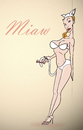 Cartoon: Miaw (small) by omomani tagged gift,cat,miaw,woman,hot