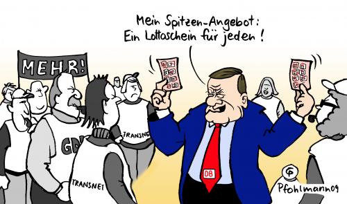 DBLottoschein By Pfohlmann Politics Cartoon TOONPOOL