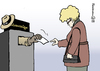 Cartoon: Bankdaten (small) by Pfohlmann tagged usa,us,geheimdienst,cia,terror,terrorismus,bankdaten,datenschutz,kontoauszug,überwachung