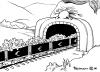 Cartoon: DB Tunnel (small) by Pfohlmann tagged mehdorn,tunnel,db,deutsche,bahn,bonus,boni,vorstandsbezüge,gehalt,gehälter,börsengang,güterzug,geld,waggon