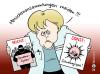 Cartoon: Dr. Merkels Warnung! (small) by Pfohlmann tagged angela merkel bundeskanzlerin warnung schweinegrippe virus h1n1 epidemie seuche pandemie
