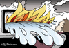 Cartoon: Katastrophen-News (small) by Pfohlmann tagged katastrophe,naturkatastrophe,überschwemmung,hochwasser,pakistan,ostdeutschland,sachsen,china,feuer,russland,waldbrand,waldbrände,tv,fernsehen,nachrichten,news