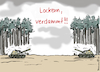 Cartoon: Lockern! (small) by Pfohlmann tagged corona,pandemie,lockerungen,lockern,krieg,ukraine,russland,nato,einmarsch,panzer,militär