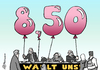 Cartoon: Mindestballons (small) by Pfohlmann tagged karikatur,cartoon,color,farbe,2013,deutschland,mindestlohn,wahlkampf,parteien,wahlversprechen,luftballons,ballon,wahljahr,bundestagswahl,lohnuntergrenze,wähler,köder