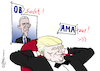 Cartoon: Obama obsolet (small) by Pfohlmann tagged karikatur,cartoon,2017,color,farbe,usa,global,trump,obama,präsident,amtseinführung,obsolet,amateur,amtsübernahme,us,vorgänger,rotstift,korrektur
