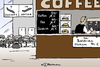 Cartoon: Pausen-Snack (small) by Pfohlmann tagged flugverbot vulkan aschewolke wolke flughafen flugverkehr kaffee imbiss snack preis preiserhöhung