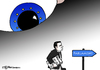 Cartoon: Tsipras beobachten (small) by Pfohlmann tagged karikatur,cartoon,2015,color,farbe,deutschland,griechenland,tsipras,reformen,beobachtung,eu,auge,big,brother,parlament,abstimmung,umsetzung,pleite,zahlungsunfähigkeit,staatspleite,schuldenkrise,europa,misstrauen,schulden,eurozone