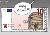 Cartoon: Weg damit! (small) by Pfohlmann tagged karikatur,color,farbe,2012,deutschland,praxisgebühr,gesundheitsminister,abschaffen,abschaffung,forderung,bahr,krankenkassen,gesundheitssystem,überschuss,finanzierung,10,euro,banknote,geldschein,arzt,arztpraxis,praxis,krankheit,armut,benachteiligung,arztbe