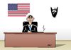 Cartoon: Bin Laden (small) by Erl tagged osama bin laden terrorist terror al kaida tod anschläge 11 september world trade center new york usa präsident barack obama jäger jagd trophäe bart