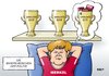 Cartoon: Die Bayern München der Politik (small) by Erl tagged bundeskanzlerin,angela,merkel,wahlkampf,wahlgeschenke,inhalte,spd,wahlsieg,zwei,drei,triple,fußball,bayern,münchen,meisteschaft,champions,league,dfb,pokal