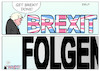 Cartoon: Get Brexit Done! (small) by Erl tagged politik,brexit,austritt,großbritannien,uk,eu,wahl,parlament,schicksalswahl,boris,johnson,premierminister,tories,wahlkampf,slogan,ausblendung,folgen,karikatur,erl