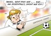 Cartoon: Merkel feuert an (small) by Erl tagged fußball wm halbfinale deutschland spanien merkel anfeuern daumendrücken zaudern zögern führungsschwäche