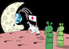 Cartoon: Mondlandung Japan (small) by Erl tagged politik,technik,raumfahrt,japan,mond,mondlandung,weißer,hase,kontakt,abgebrochen,misserfolg,außerirdische,erde,weltall,all,karikatur,erl