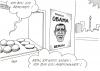 Cartoon: Obama in Berlin (small) by Erl tagged barack,obama,berlin,john,kennedy,rede,berliner,amerikaner,gebäck,bäckerei