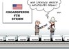 Cartoon: Organspende für Syrien (small) by Erl tagged organspende,skandal,deutschland,klinik,göttingen,regensburg,syrien,krieg,waffen,waffenlieferung,usa