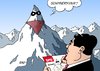 Cartoon: SPD Schweiz (small) by Erl tagged spd,sigmar,gabriel,schweiz,bank,kriminell,schwarzgeld,steuerhinterziehung,steuer,deutschland,ankauf,cd,gestohlen,matterhorn,alpen