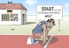 Cartoon: START (small) by Erl tagged start,vertrag,abrüstung,atomwaffen,stationierung,deutschland,obama,medwedew,usa,russland