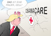 Cartoon: Trump Obamacare (small) by Erl tagged usa,präsident,donald,trump,abschaffung,obamacare,gesundheit,krankenversicherung,gesundheitsreform,vorgänger,barack,obama,schwierigkeit,opposition,demokraten,partei,parteifreunde,republikaner,trumpcare,beule,nase,blutig,auge,blau,veilchen,kopf,wand,mauer,mauerbau,mexiko,karikatur,erl