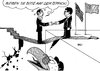 Cartoon: USA China (small) by Erl tagged usa china schulden wirtschaft macht vormacht supermacht abgrund absturz pleitegeier teppich rot obama hu