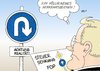 Cartoon: Verkehrszeichen (small) by Erl tagged verkehrszeichen,neu,fdp,westerwelle,steuer,senkung,wenden,vorfahrt,geradeaus