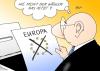 Cartoon: Wählermeinung (small) by Erl tagged europa wahl eu ablehnung zustimmung urne