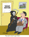 Cartoon: Go first (small) by EASTERBY tagged sales,before,death