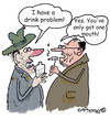 Cartoon: Only one mouth!!! (small) by EASTERBY tagged alcohol drinkproblems