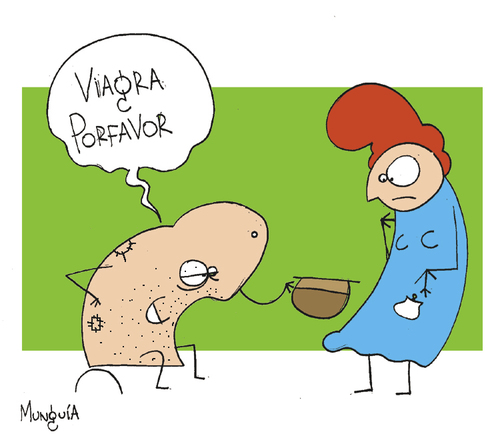 Cartoon: Viagra Please (medium) by Munguia tagged homeless,limosna,pordiosero,pedir,ask