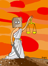 Cartoon: Shame (small) by Munguia tagged justice justicia impunity law ley swords sword bag shame