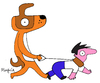 Cartoon: who is the leader? (small) by Munguia tagged dogs,alfa,leader,owner,lider,walk,perro,munguia,costa,rica,guau