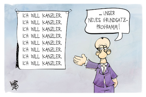 Cartoon: Merz will Kanzler (medium) by Kostas Koufogiorgos tagged karikatur,koufogiorgos,merz,kanzler,grundsatzprogramm,cdu,karikatur,koufogiorgos,merz,kanzler,grundsatzprogramm,cdu
