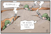 Cartoon: 70 Jahre Nato (small) by Kostas Koufogiorgos tagged karikatur,koufogiorgos,illustration,cartoon,nato,eu,trump,erdogan,krieg,konflikt,schützengraben,bündnis,jubiläum,feuerpause