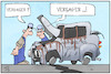 Cartoon: Afghanistan (small) by Kostas Koufogiorgos tagged karikatur,koufogiorgos,illustration,cartoon,afghanistan,versager,vergaser,auto,totalschaden,nato,außenpolitik