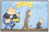 Cartoon: Böllernde Menschen (small) by Kostas Koufogiorgos tagged karikatur,koufogiorgos,illustration,cartoon,mensch,darwin,entwicklung,menschenaffe,primat,böller,umkehr,entwicklungsgeschichte