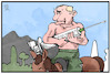 Cartoon: Corona-Impfstoff (small) by Kostas Koufogiorgos tagged karikatur,koufogiorgos,illustration,cartoon,putin,russland,corona,impfstoff,pferd,symbol,ikone,pandemie,covid19