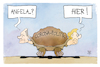 Cartoon: Corona-Politik (small) by Kostas Koufogiorgos tagged karikatur,koufogiorgos,illustration,cartoon,scholz,merkel,schildkröte,langsamkeit,corona,politik,pandemie