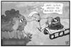 Cartoon: Hambacher Forst (small) by Kostas Koufogiorgos tagged karikatur,koufogiorgos,illustration,cartoon,rwe,hambacher,forst,baum,rodung,besetzung,braunkohle,energie,mob,braun,kohleabbau,wirtschaft,umwelt
