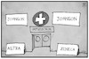 Cartoon: Impf-Priorisierung (small) by Kostas Koufogiorgos tagged karikatur,koufogiorgos,illustration,cartoon,johnson,astrazeneca,impfstoff,vectorimpfstoff,impfzentrum