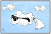 Cartoon: Karl Lagerfeld (small) by Kostas Koufogiorgos tagged karikatur,koufogiorgos,illustration,cartoon,karl,lagerfeld,wolke,himmel,designer,chanel,paradies,mode