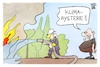 Cartoon: Klimahysterie (small) by Kostas Koufogiorgos tagged karikatur,koufogiorgos,waldbrand,feuerwehr,klimahysterie,feuer,klima