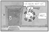 Cartoon: Lockdown (small) by Kostas Koufogiorgos tagged karikatur,koufogiorgos,illustration,cartoon,lockdown,virus,corona,pandemie,einsperren,ausgangssperre,tür,geschlossen,keule