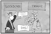 Cartoon: Lockdown und Triage (small) by Kostas Koufogiorgos tagged karikatur,koufogiorgos,illustration,cartoon,lockdown,triage,arzt,mediziner,pandemie,auwahl,covid,alternative