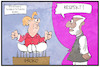 Cartoon: Merkel in Indien (small) by Kostas Koufogiorgos tagged karikatur,koufogiorgos,illustration,cartoon,indien,regierung,konsultation,merkel,groko,nagel,meditation,fakir