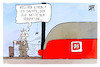 Cartoon: Nach dem Bahnstreik (small) by Kostas Koufogiorgos tagged karikatur,koufogiorgos,bahnstreik,reisender,fahrgast,warten,verspätung,zug